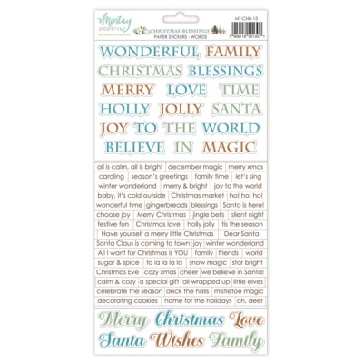 Paper Stickers - Words - Christmas Blessings Mintay Papers 6*12