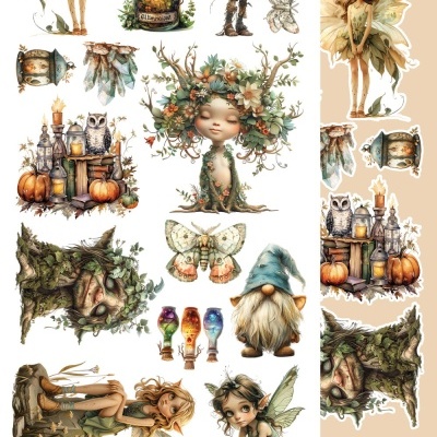 Tales of Moss and Fern - pack 12*6 com extras para recortar