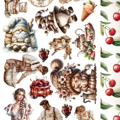 Recipe for happiness - pack 12*6 com extras para recortar