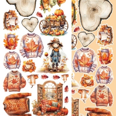 Gold Autumn - pack 12*6 pack de elementos para recortar
