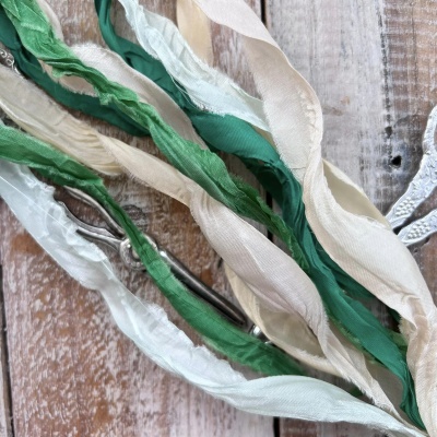 Old Fashion Ribbons Satin-set of 5 pcs - lemon craft (LEM5-04) Greenery