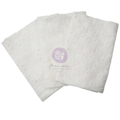 Miel Cotton Embroidered Fabric 12x12 Inch Sheets (3pcs) (998141)