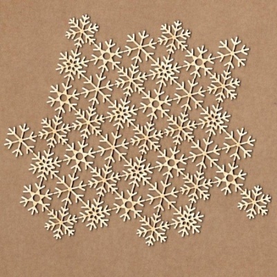 Chipboard - Fundo de flocos de neve - Kora Projects
