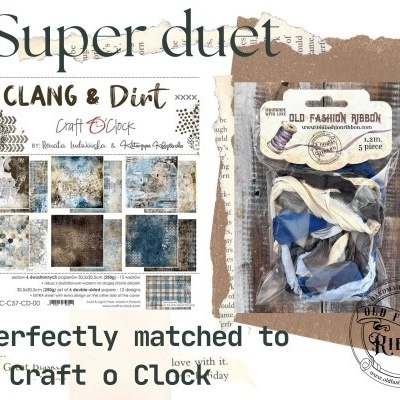 old fashion ribbons -set of 5 pieces CR5-08 - Clang & Dirt