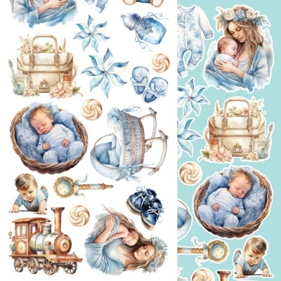 Hello Baby -Boy - 12*6 extras para recortar