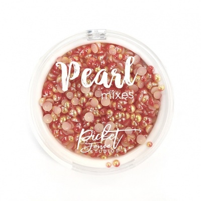 Picket Fence Studios Gradient Flatback Pearls Tangerine & Sunlight Yellow (PM-104)