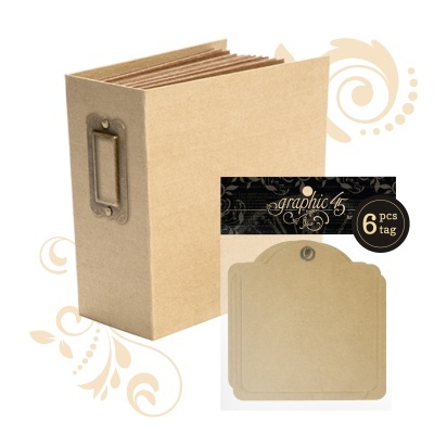 Square Tag & Pocket Album em kraft