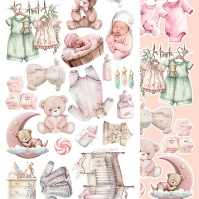 Hello Baby - Girl - 12*6 extras para recortar