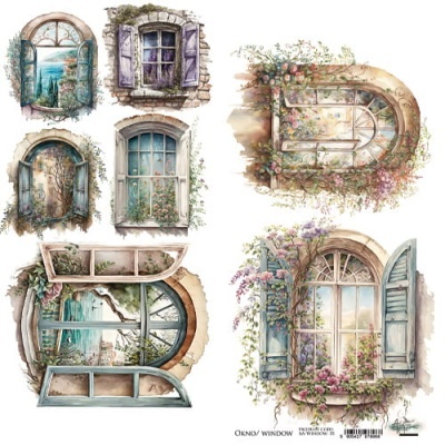 Folha de janelas 12*6 cm para recortar