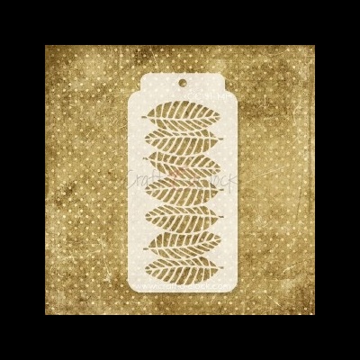 Stencil - tag #14 folhas