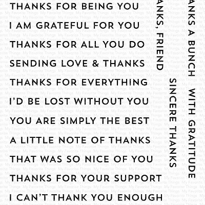 My Favorite Things - clear stamps / carimbos (Thanks & Gratitude)