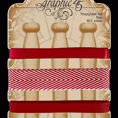 Pack de fitas Graphic 45 vermelho