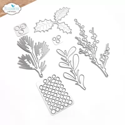 Joyous Christmas Dies Holly Greenery (2153)