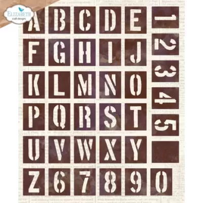 Elizabeth Craft Designs - La Dolce Vita Dies Stencil Alphabet (2173)
