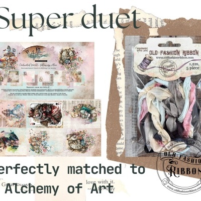 old fashion ribbons -set of 5 pieces - ALCH-06 (Following Alice)