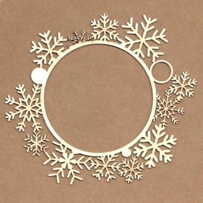 Chipboard - Quadro de flocos de neve - Kora Projects