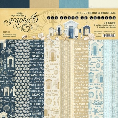 The Beach is Calling - pack padrões e sólidos 12*12