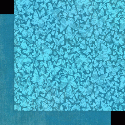 papéis decorativos azuis com padrão de borboletas e textura lisa