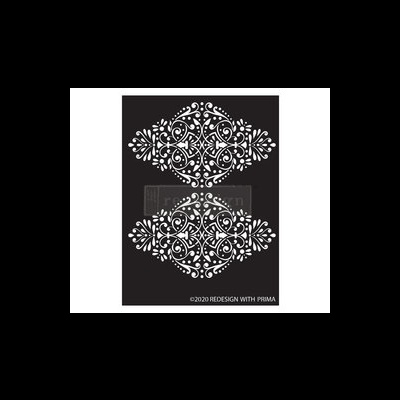 Re-Design with Prima Dotted Flourish 9x13.5 Inch Decor Stencils (650544)