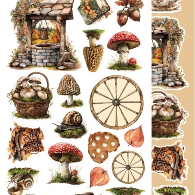 In Autumn Colors - pack 12*6 com extras para recortar