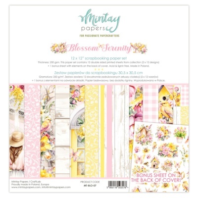 Pack 12 x 12  - Blossom Serenity - Mintay Papers