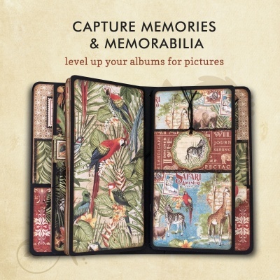 Travel Álbum Graphic 45 em preto com notebooks