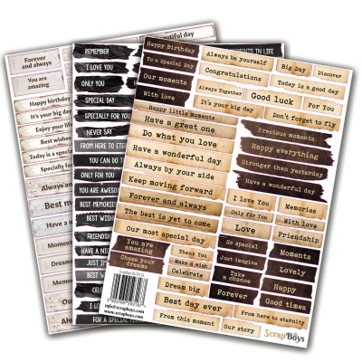 Pack Stickers - quotes - scrapboys (SB-STIC-01)