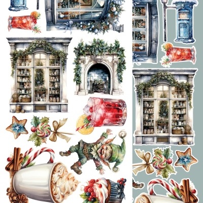 In Frosty Colors - WINTER - pack 12*6 com extras para recortar