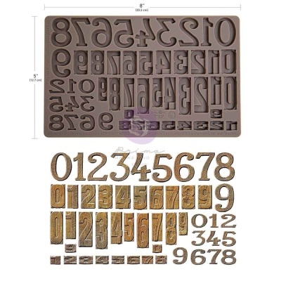 Finnabair Prima Marketing Letterpress Number (951405) - molde