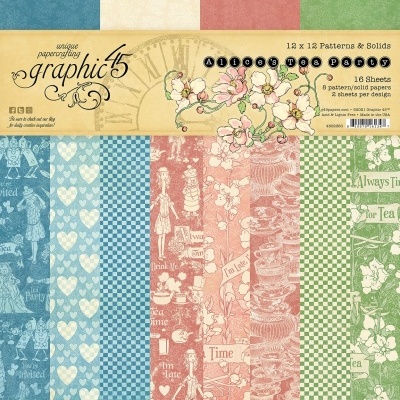 Alice's Tea Party - Pack Padrões e Sólidos 12*12