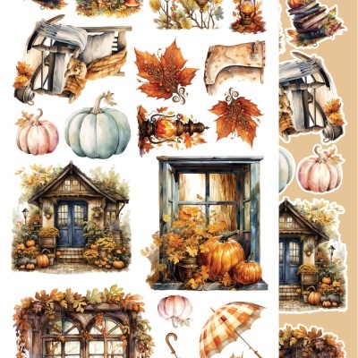 In Autumn Colors - pack 12*6 com extras para recortar