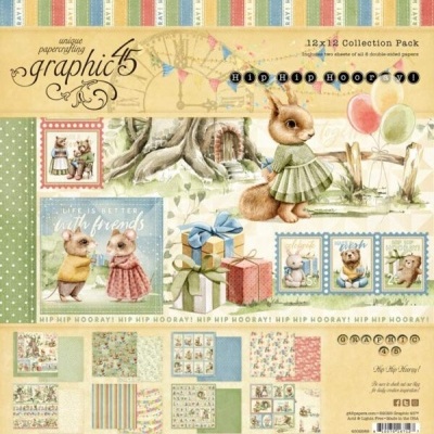 Hip Hip Hooray! - Graphic 45  - 12*12 Paper Pack