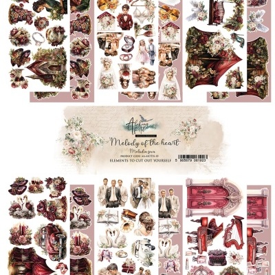 Melody of Heart - pack 12*6 com extras para recortar