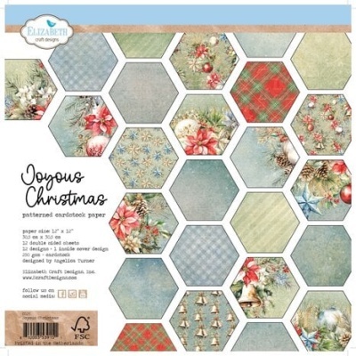 Joyous Christmas 12x12 Inch Patterned Cardstock Paper (C025)