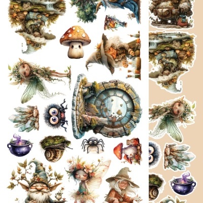 Tales of Moss and Fern - pack 12*6 com extras para recortar