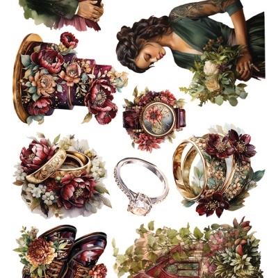 Melody of Heart - pack 12*6 com extras para recortar