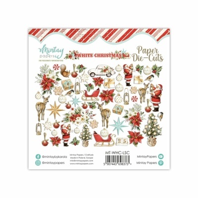 Recortes de papel com desenhos natalícios coloridos