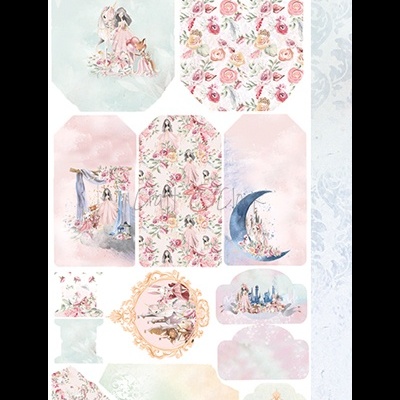 Etiquetas decorativas infantis e florais com cores pastel