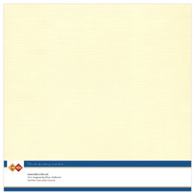 Cartolina texturizada creme - Card Deco Essentials. Linen Cardstock - 30,5 x 30,5