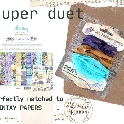 old fashion ribbons -set of 3 pieces -MZ-30 (Lavander Farm)