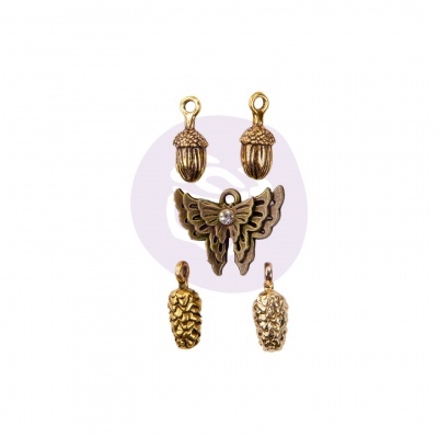 Prima Marketing Autumn Sunset Metal Charms (995577) pack de 5 peças