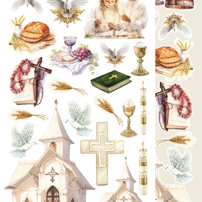 First Holy Communion - pack 12*6 com extras para recortar