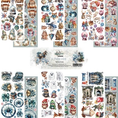 In Frosty Colors - WINTER - pack 12*6 com extras para recortar