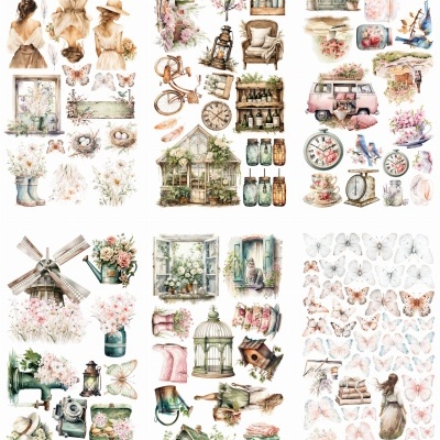 Soul of Spring - pack 12*6 com extras para recortar