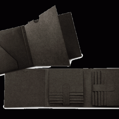 Trifold Waterfall Folio Álbum Preto