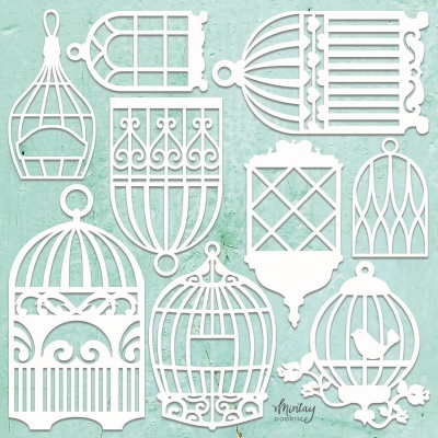 Bird Cages Set Pack 12*12 chippies / chipboards mintay