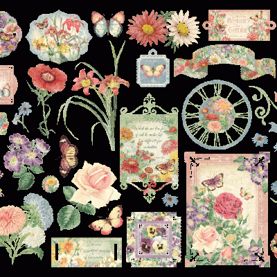 Flower Market - Pack de die cuts / Ephemera Assortment
