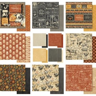 Farmhouse - Graphic 45 - Keepsake Kit with Exclusive Metal Die-Set