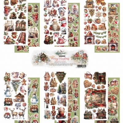 Merry Christmas - pack 12*6 com extras para recortar