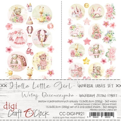 Hello Little Girl - Labels Set